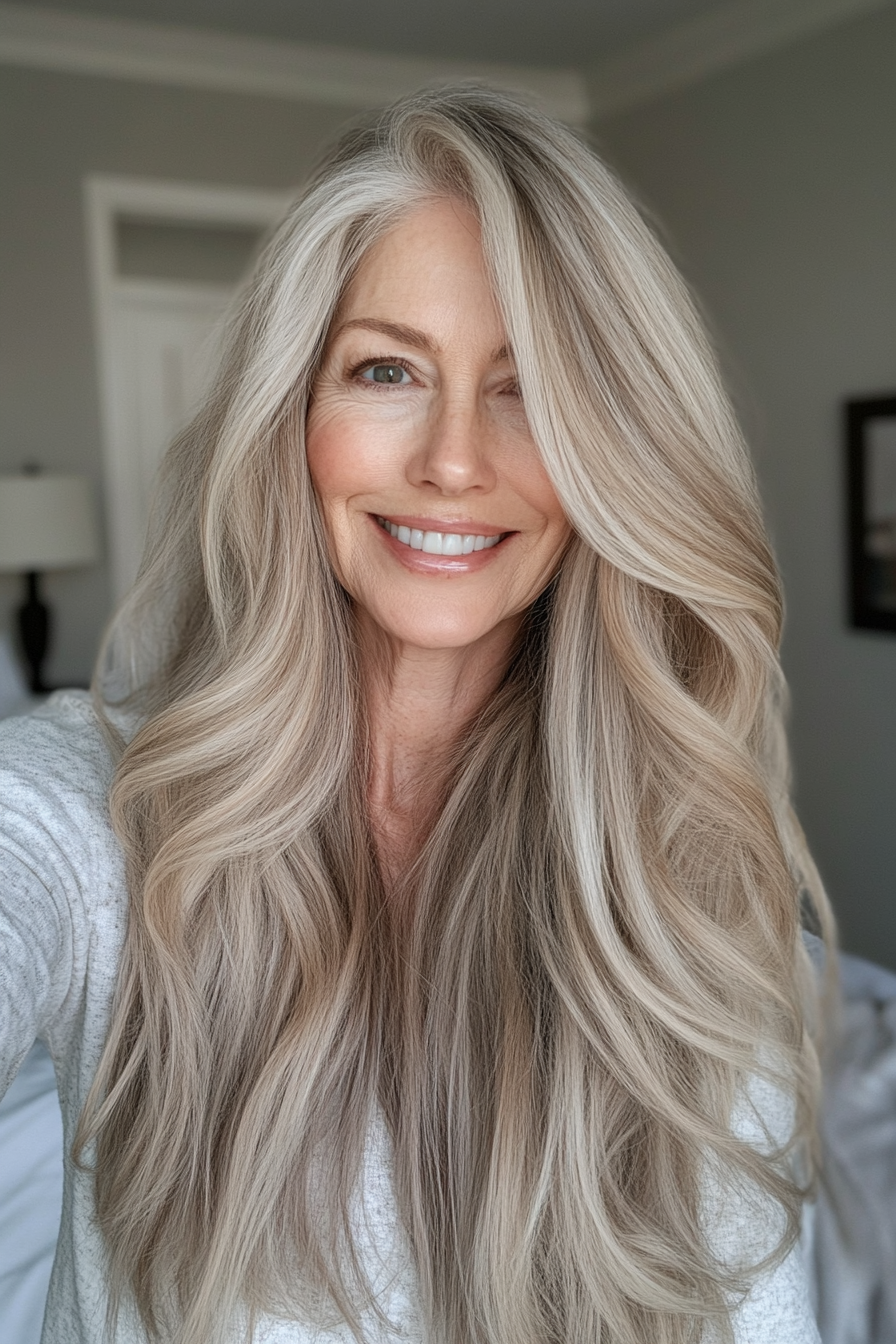 15. Soft Beige Blonde Layers (Long Hairstyles For Women Over 60) - Long Hairstyles For Women Over 60