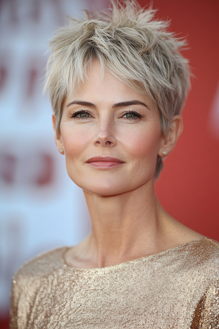30. Short Layered Crop with Vanilla Blonde Tones (Short Hairstyles For Women Over 50 With Thick Hair) - Short Hairstyles For Women Over 50 With Thick Hair