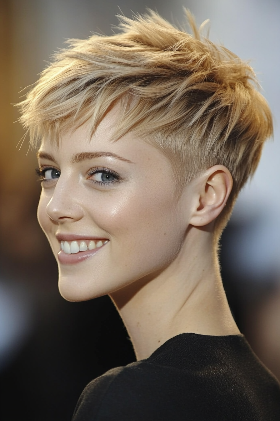 9. Sandy Blonde Cropped Pixie (Short Pixie Haircuts) - Short Pixie Haircuts