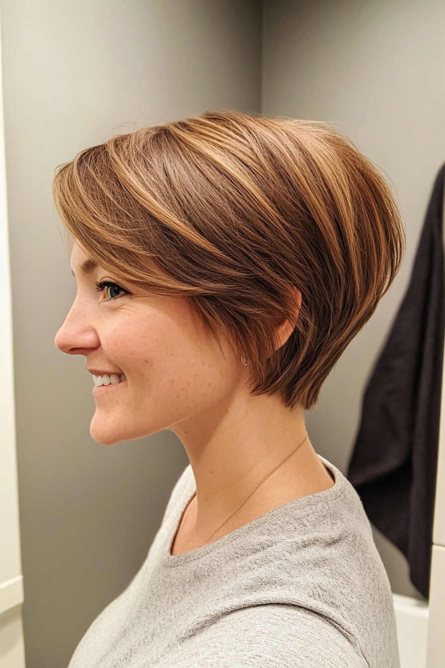 15. Warm Walnut Pixie Bob (Short Pixie Haircuts) - Short Pixie Haircuts