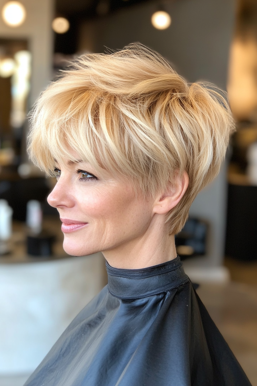22. Golden Blonde Pixie Shag (Short Pixie Haircuts) - Short Pixie Haircuts