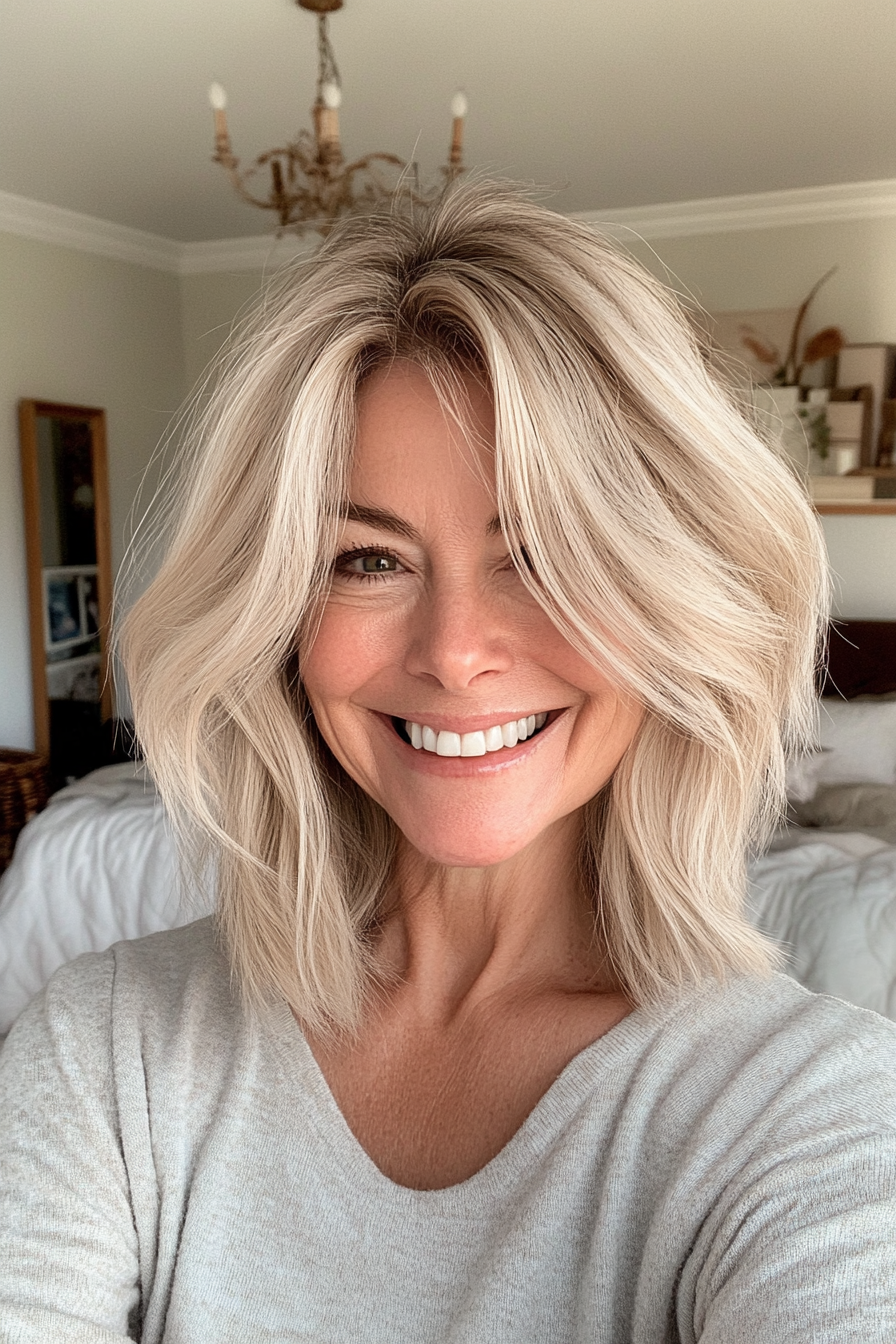 5. Wispy Bob in Sandy Blonde (Bob Hairstyles For Women Over 50) - Bob Hairstyles For Women Over 50