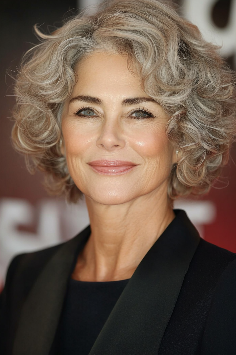 8. Curly Crop with Honey Highlights (Short Hairstyles For Women Over 60 With Thin Hair) - Short Hairstyles For Women Over 60 With Thin Hair
