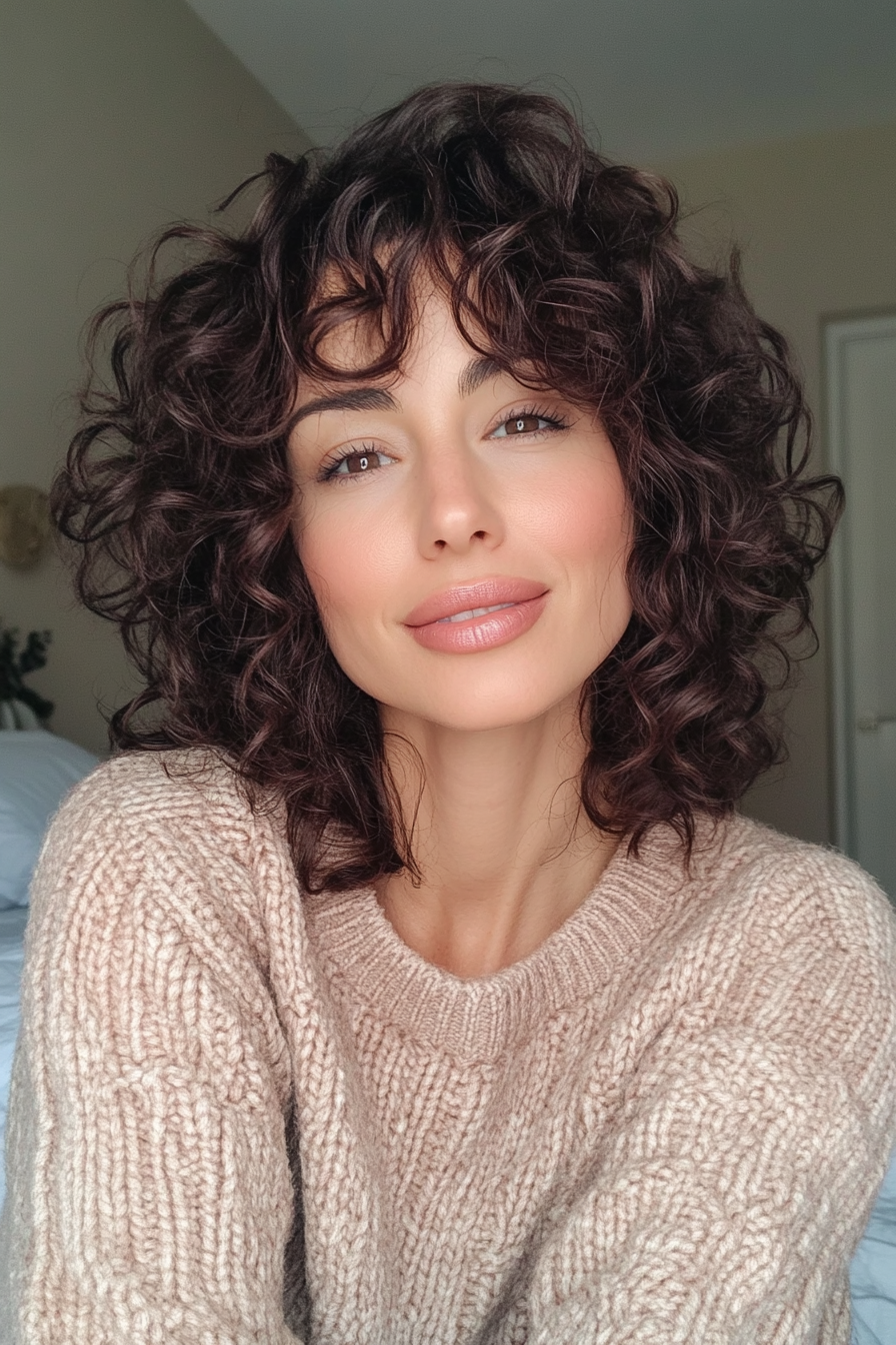 18. Defined Ringlets with Espresso Brown (Hairstyles For Older Women With Curly Hair) - Hairstyles For Older Women With Curly Hair