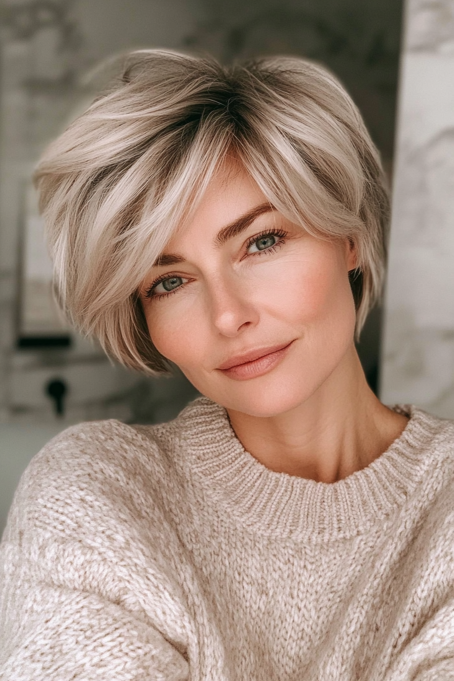 10. Wispy Pixie in Soft Beige Blonde (Short Hairstyles For Women Over 50 With Thin Hair) - Short Hairstyles For Women Over 50 With Thin Hair