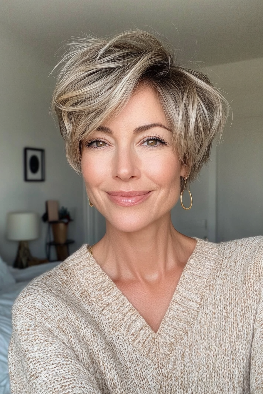 23. Classic Bob in Warm Honey Brown (Short Hairstyles For Women Over 50 With Thin Hair) - Short Hairstyles For Women Over 50 With Thin Hair