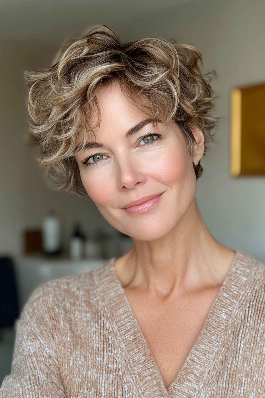 24. Spiky Pixie in Dark Brunette (Short Hairstyles For Women Over 50 With Thin Hair) - Short Hairstyles For Women Over 50 With Thin Hair