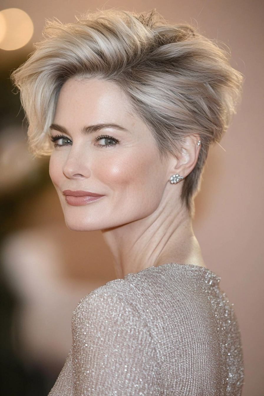 27. Tapered Bob with Sandy Brown (Short Hairstyles For Women Over 50 With Thin Hair) - Short Hairstyles For Women Over 50 With Thin Hair