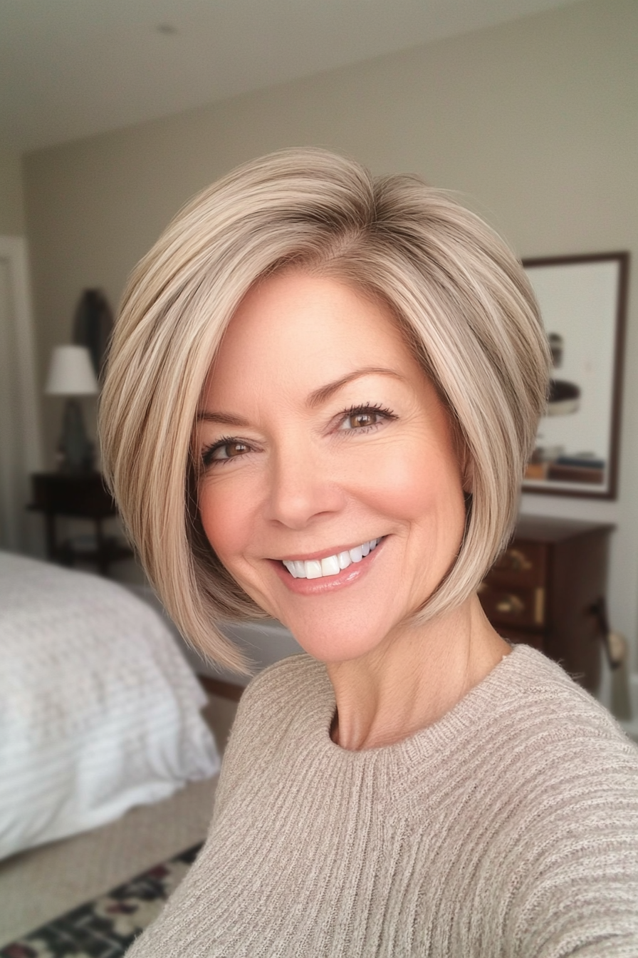 8. Long Pixie in Cool Beige Blonde (Hairstyles For Older Women With Fine Hair) - Hairstyles For Older Women With Fine Hair