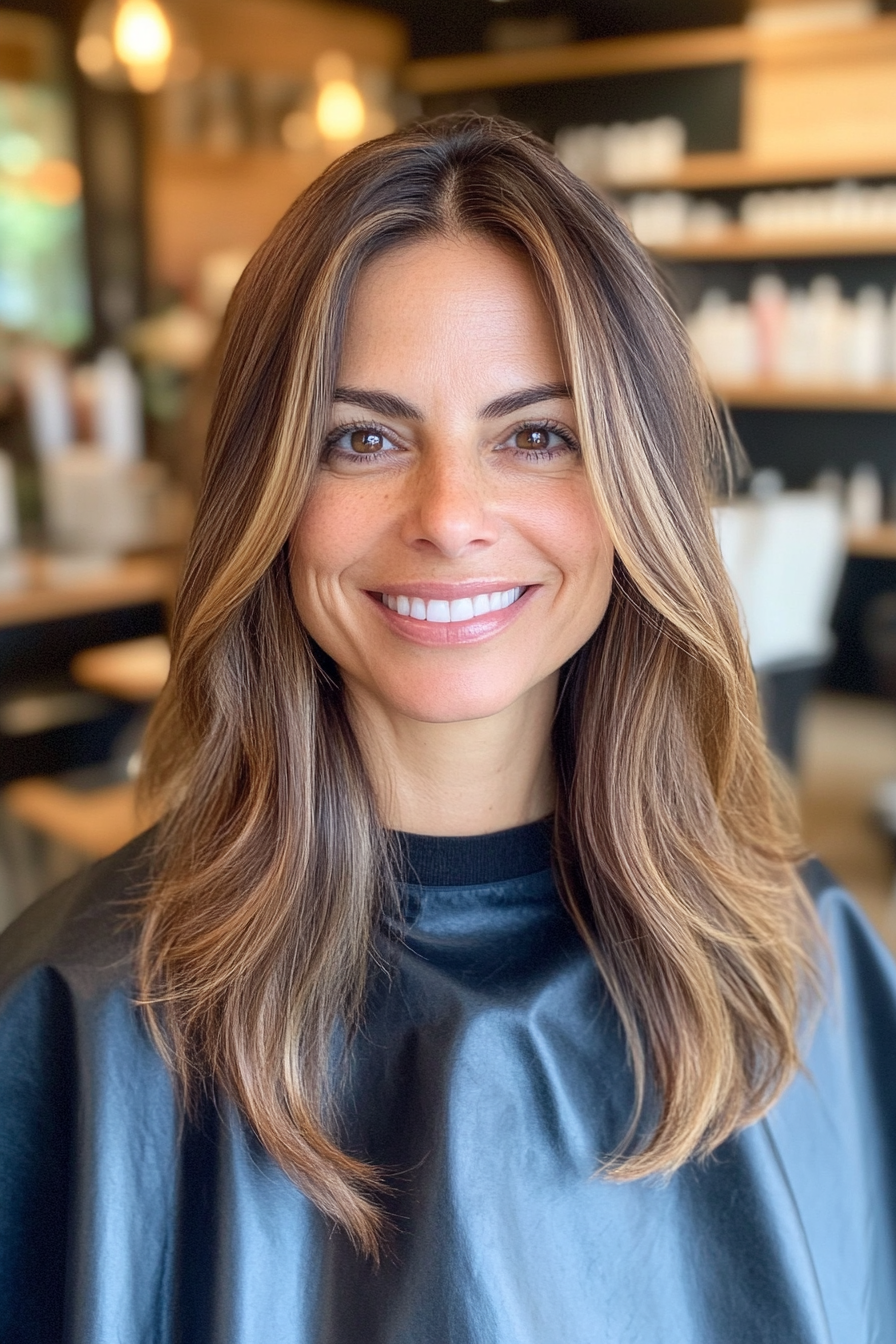 18. Long Layers with Honey Brown Tones (Hairstyles For Thin Straight Hair) - Hairstyles For Thin Straight Hair