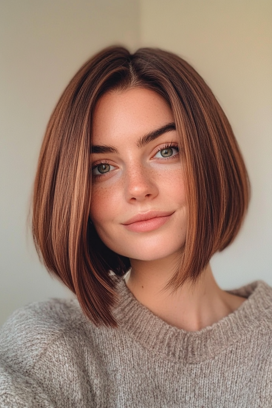 15. Chestnut Ombre Inverted Bob (Inverted Bob Haircuts) - Inverted Bob Haircuts