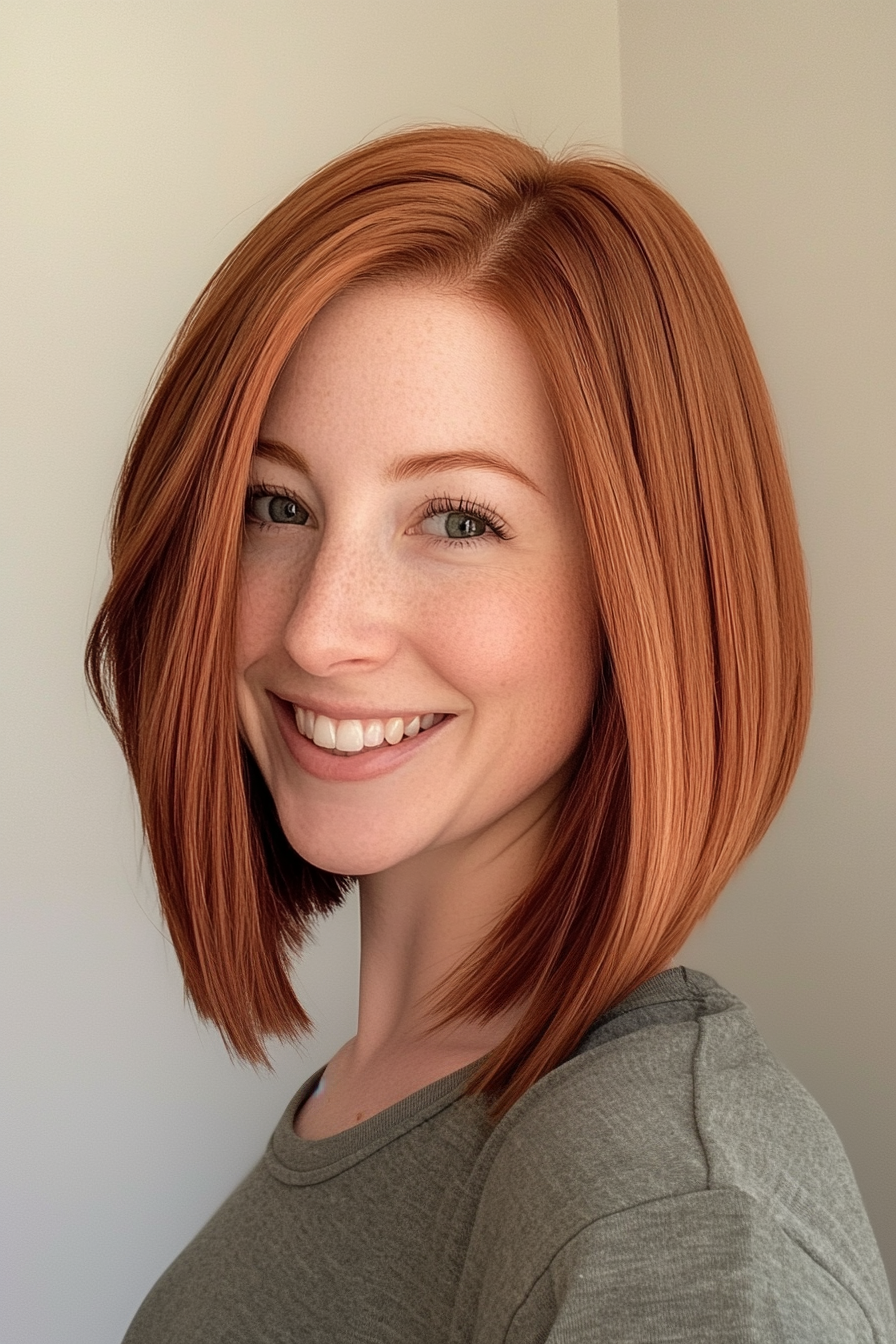 16. Golden Auburn Classic Bob (Inverted Bob Haircuts) - Inverted Bob Haircuts