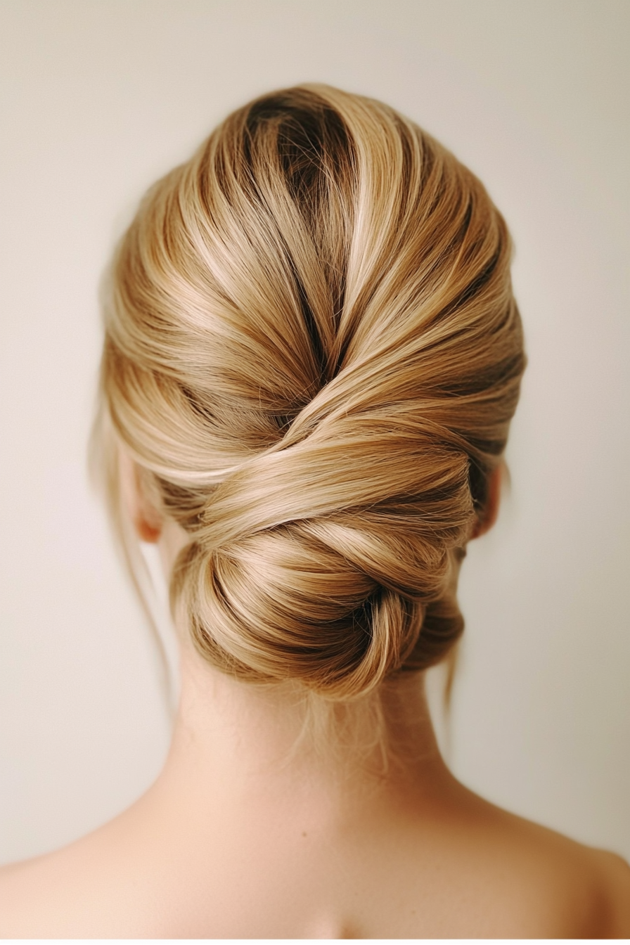 8. Classic French Twist in Ash Blonde (Wedding Hairstyles For Long Hair) - Wedding Hairstyles For Long Hair