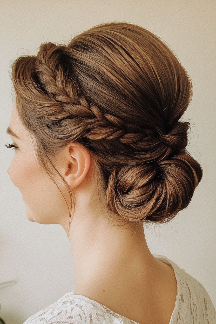 26. Honey Brown Side Bun (Hair Up Hairstyles) - Hair Up Hairstyles