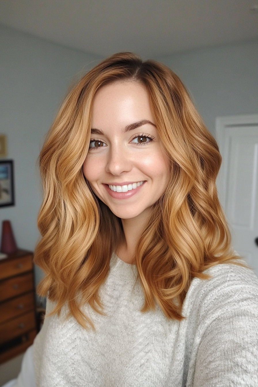 2. Golden Honey Waves (Loose Hairstyles) - Loose Hairstyles