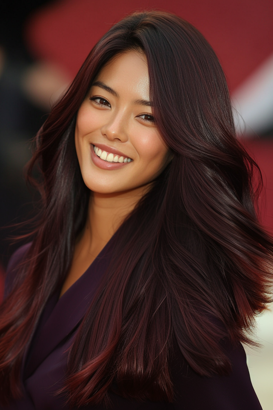 7. Rich Mahogany Blowout (Loose Hairstyles) - Loose Hairstyles