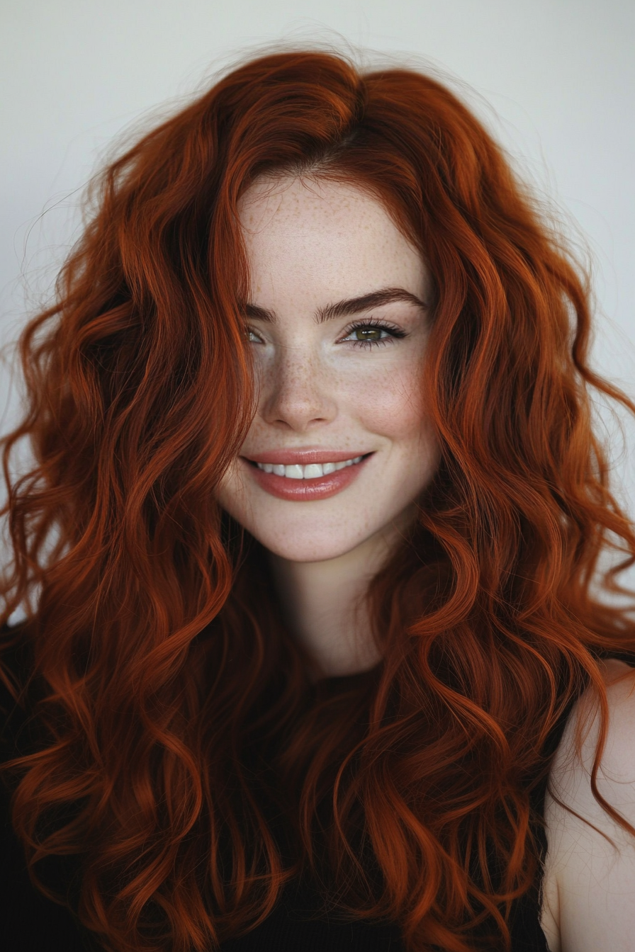 9. Dark Auburn Loose Ringlets (Loose Hairstyles) - Loose Hairstyles