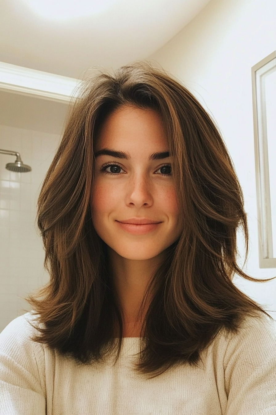 13. Warm Walnut Layered Cut (Loose Hairstyles) - Loose Hairstyles