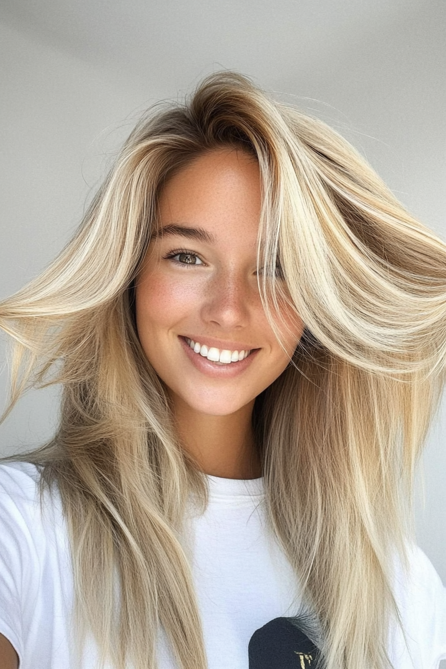 22. Wheat Blonde Blended Layers (Loose Hairstyles) - Loose Hairstyles