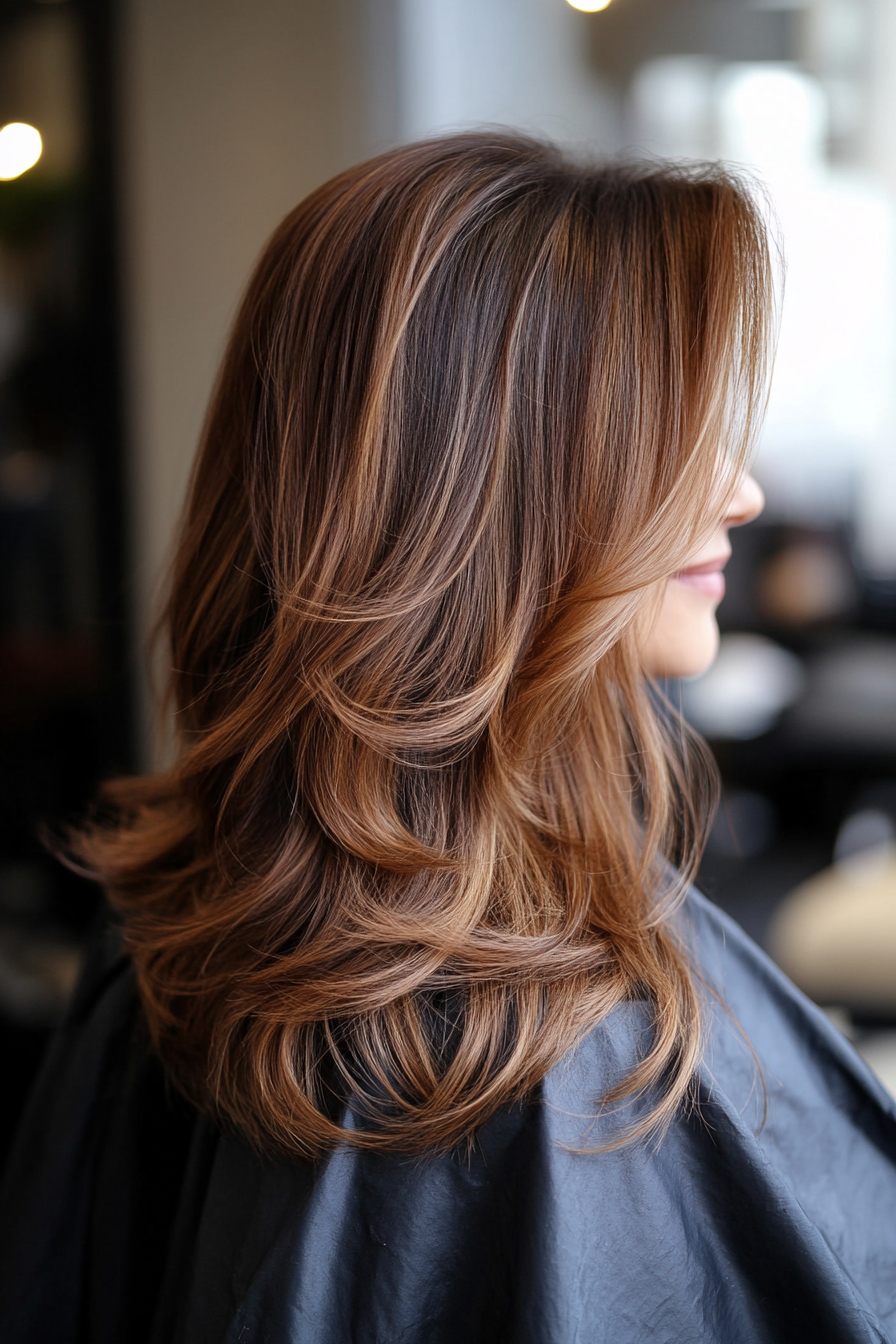 24. Chestnut and Honey Blend Layers (Loose Hairstyles) - Loose Hairstyles