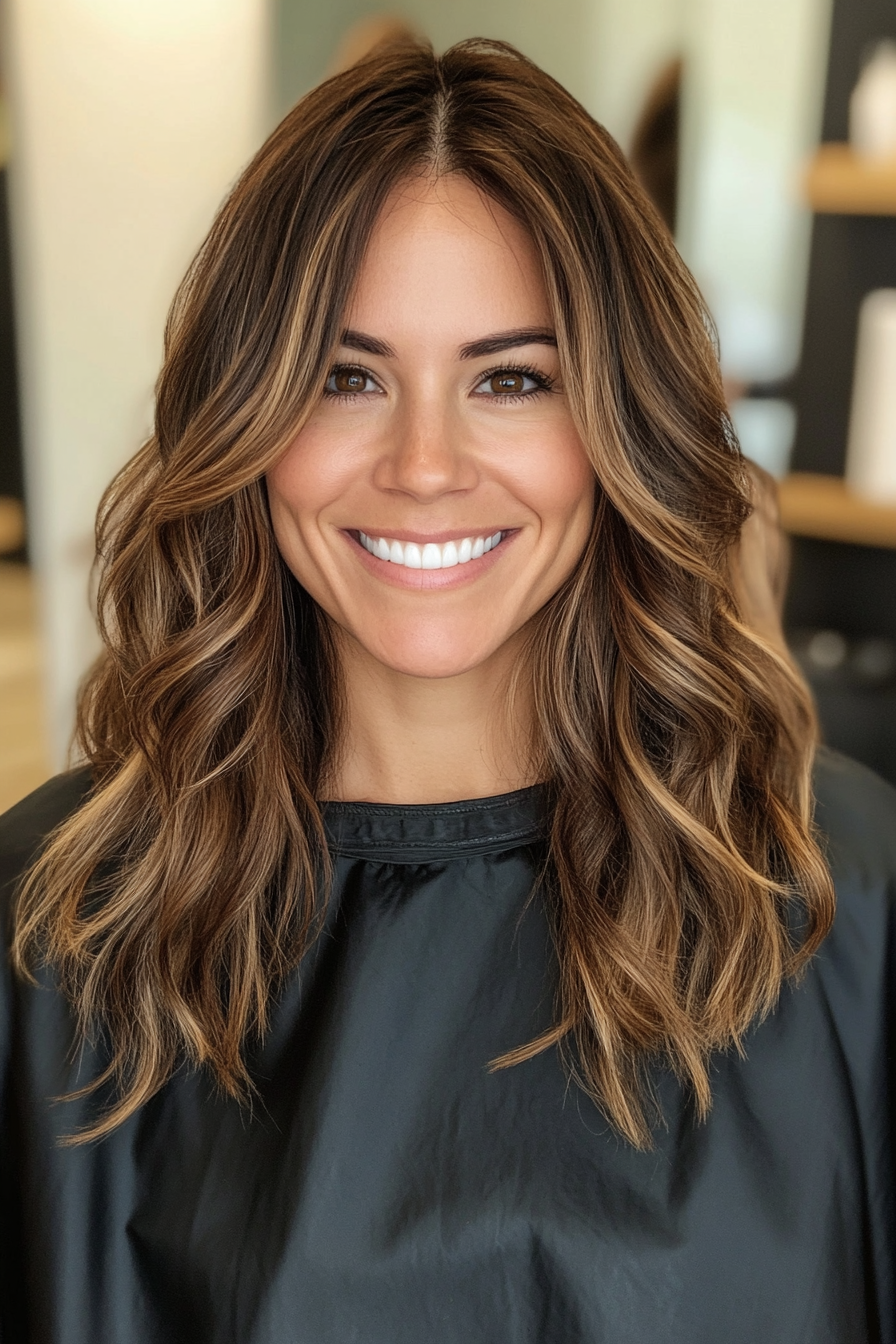 16. The Cocoa Wave Frame (Medium Length Wavy Haircuts) - Medium Length Wavy Haircuts