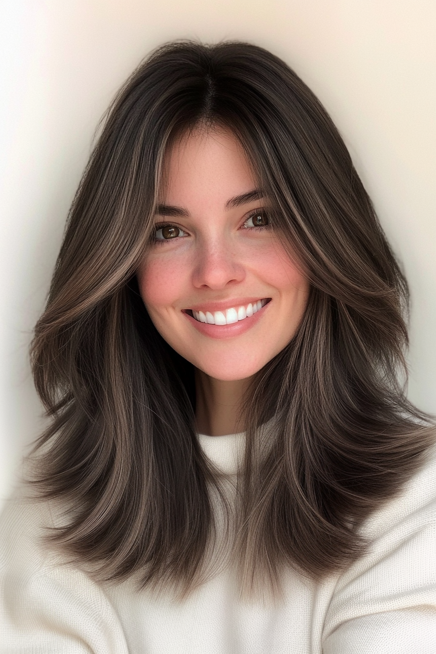 3. Feathered Cut with Soft Black (Shoulder Length Hairstyles) - Shoulder Length Hairstyles