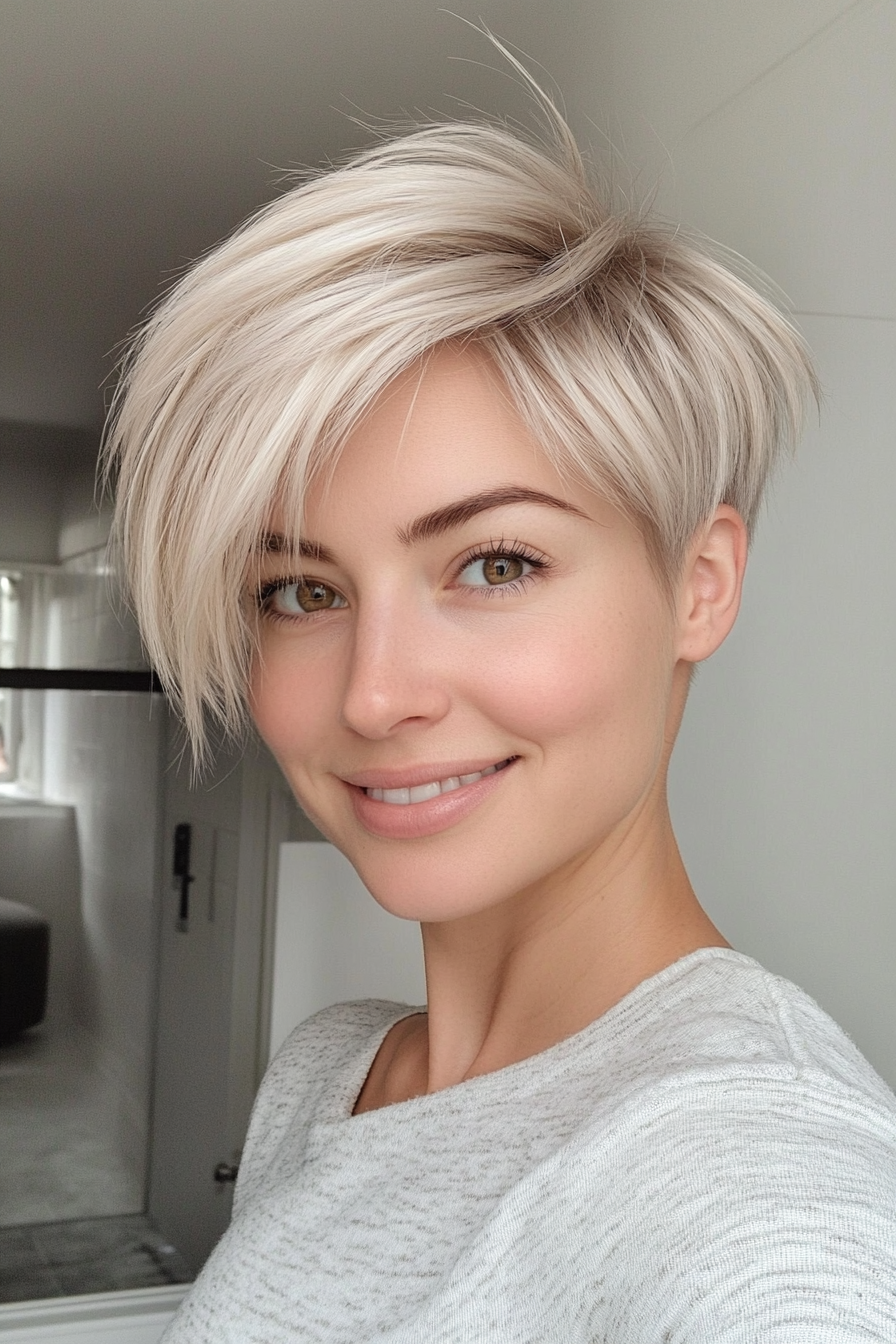 9. Wispy Pixie in Light Ash Blonde (Short Haircuts With Layers) - Short Haircuts With Layers