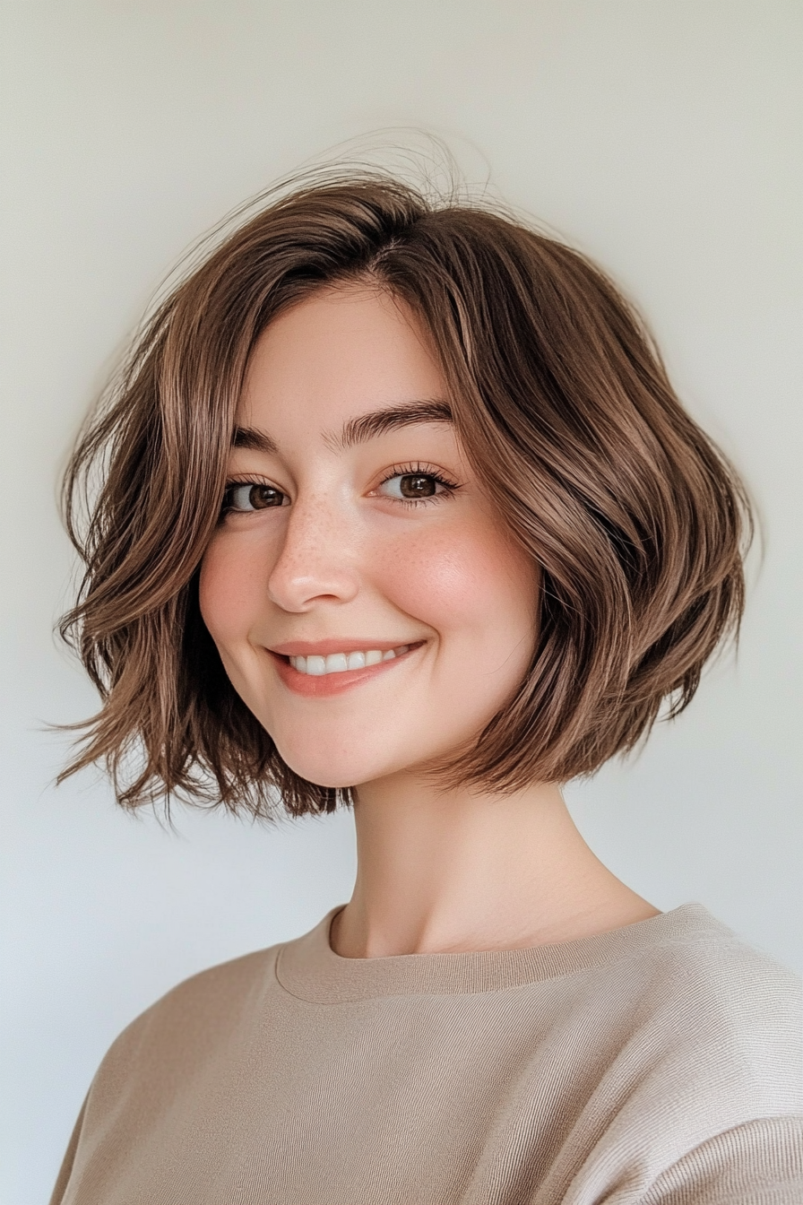 10. Curved Bob in Espresso Brown (Short Haircuts With Layers) - Short Haircuts With Layers