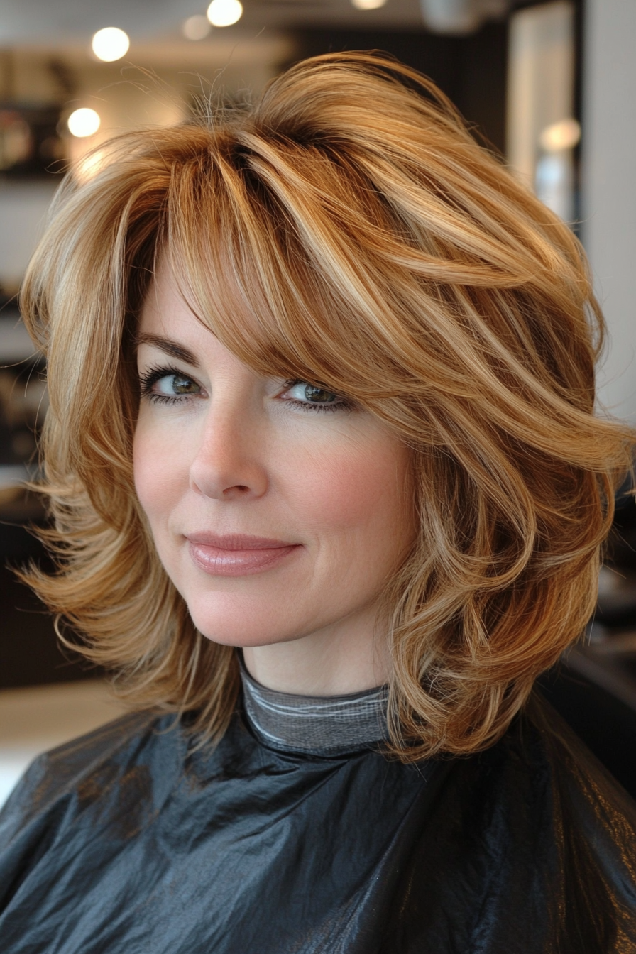 14. Wavy Shag in Golden Honey (Short Haircuts With Layers) - Short Haircuts With Layers