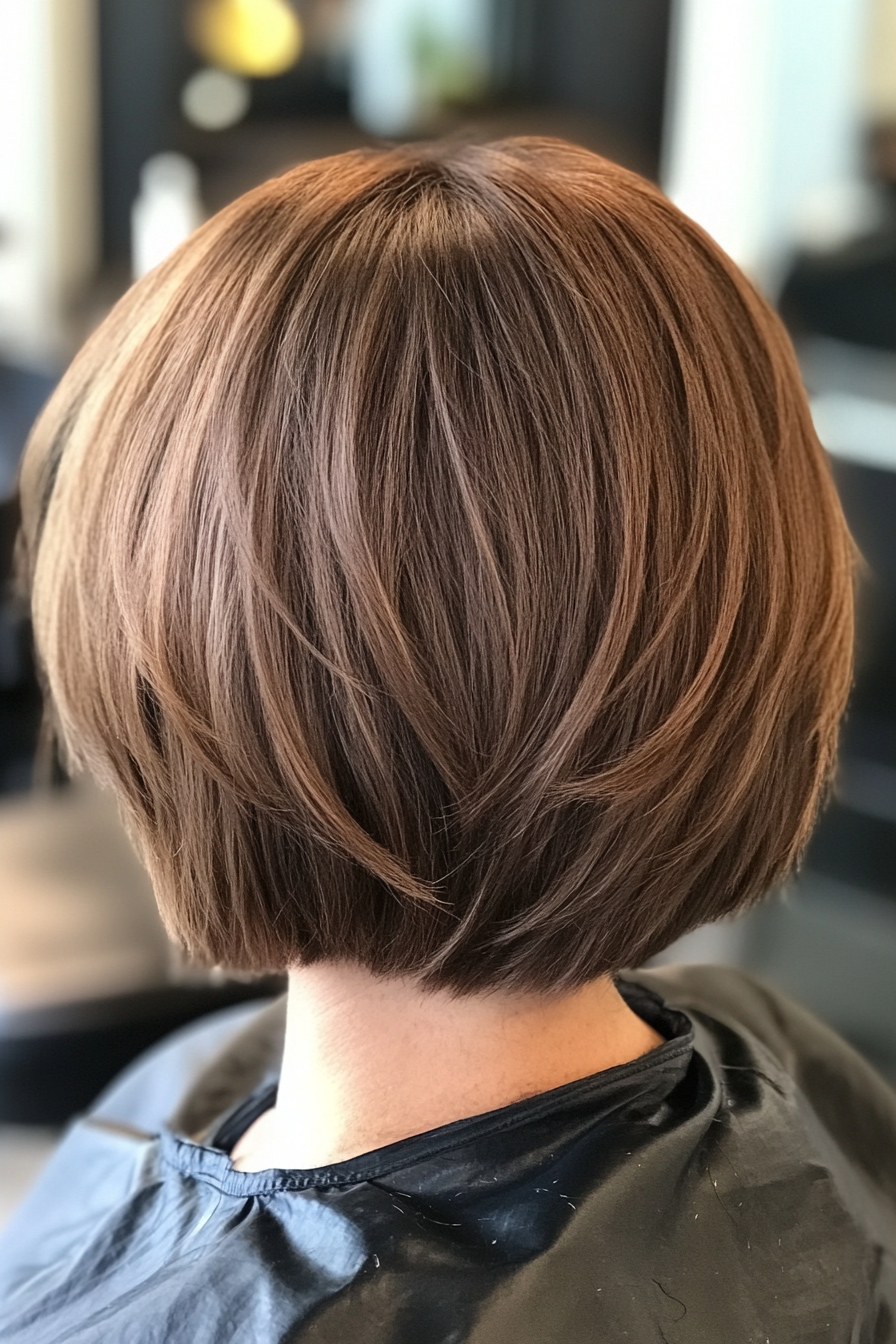 16. Choppy Bob in Medium Ash Brown (Short Haircuts With Layers) - Short Haircuts With Layers
