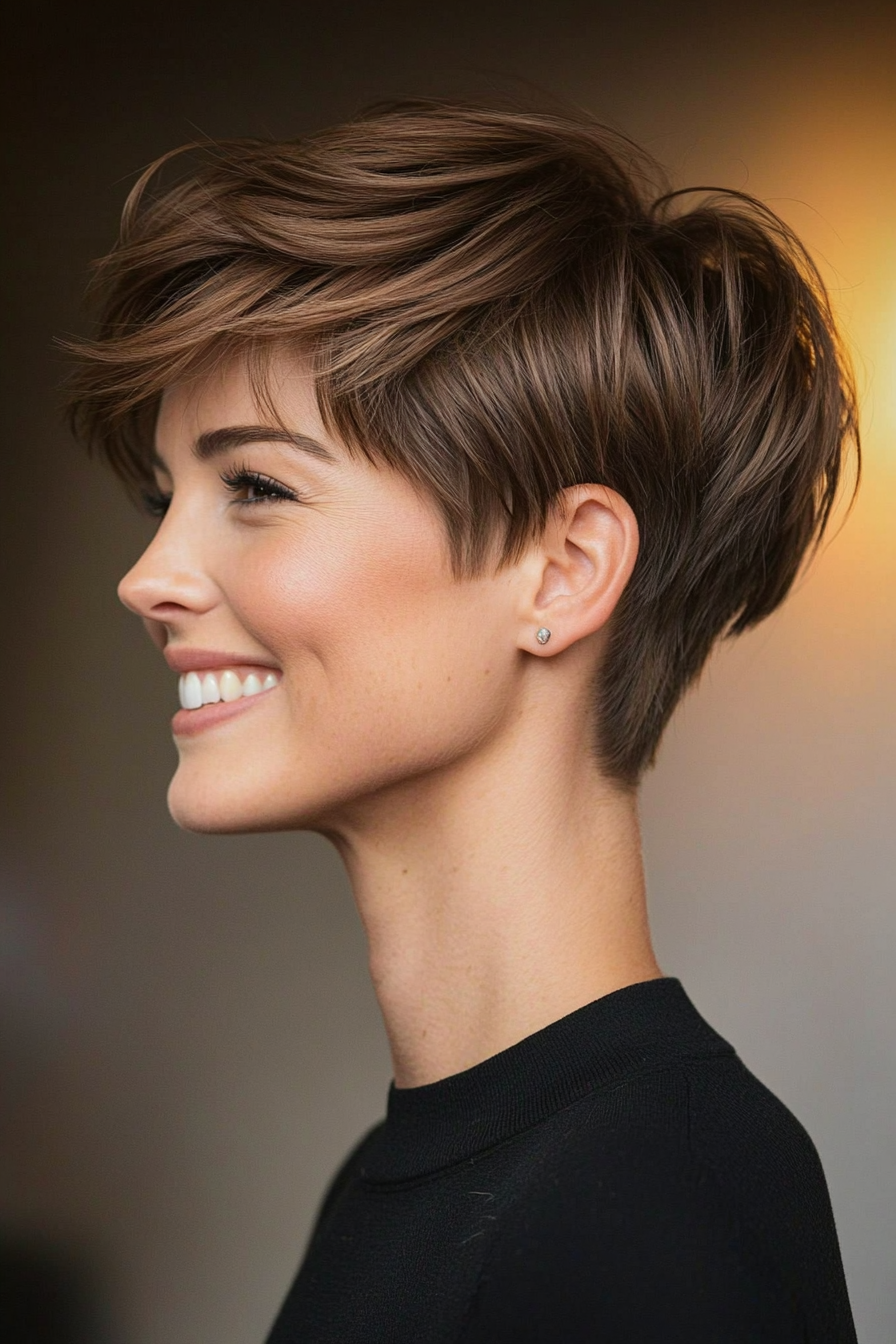 17. Layered Pixie in Sandy Brown (Short Haircuts With Layers) - Short Haircuts With Layers