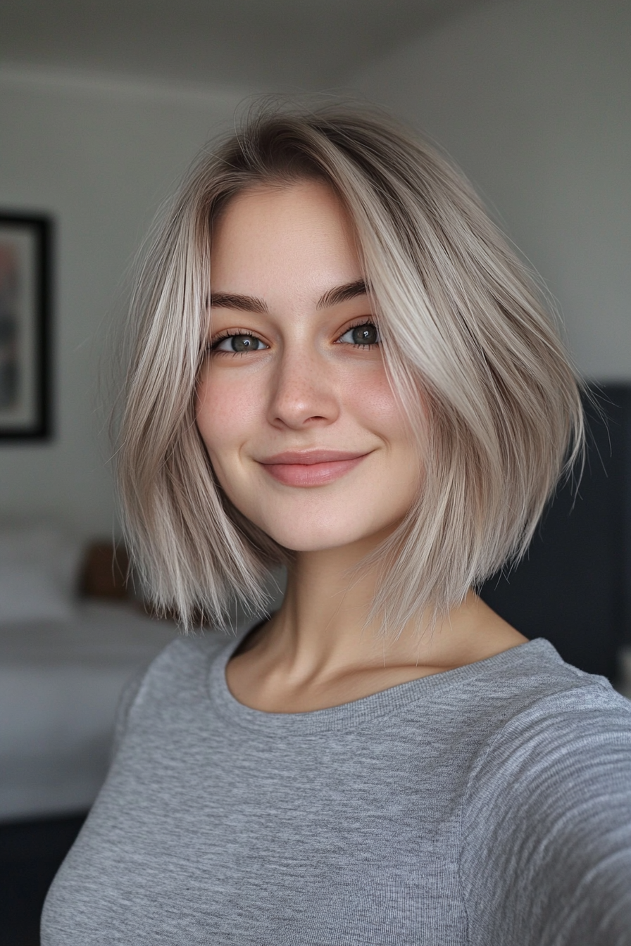 1. Ash Blonde Wispy Bob (Bob Hairstyles For Thin Hair) - Bob Hairstyles For Thin Hair