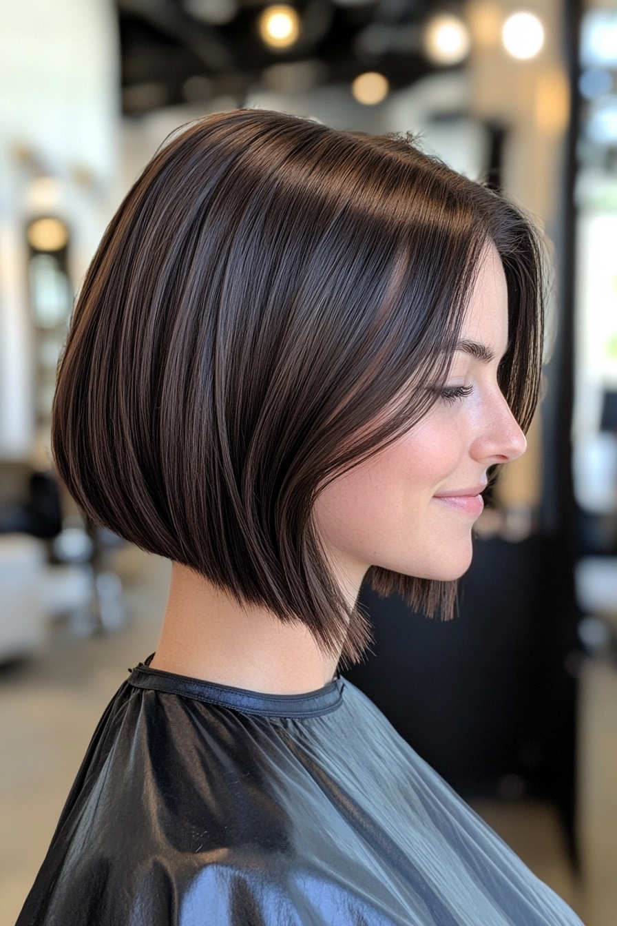 7. Soft Black Feathered Bob (Bob Hairstyles For Thin Hair) - Bob Hairstyles For Thin Hair