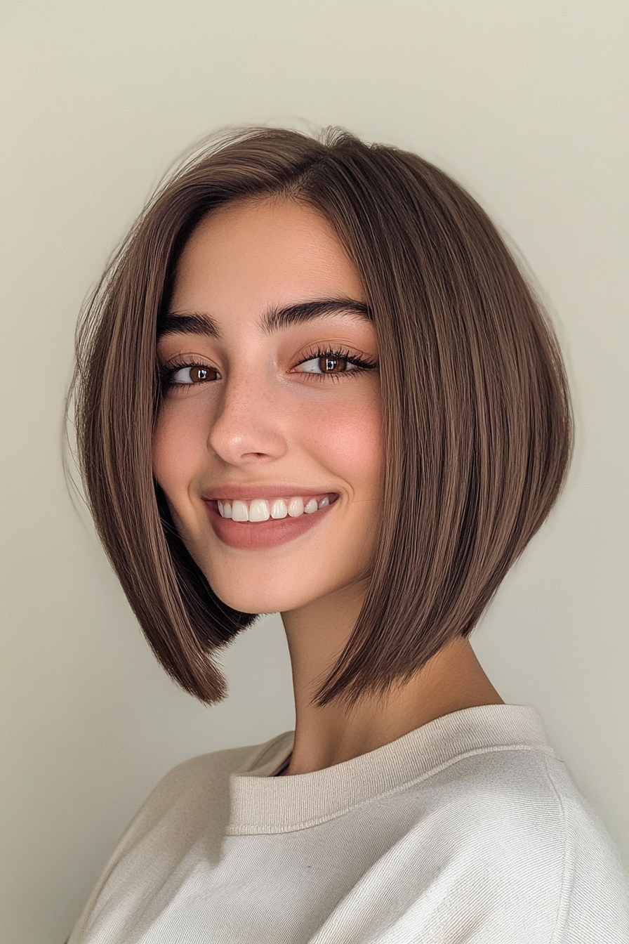 24. Taupe Brown A-Line Bob (Bob Hairstyles For Thin Hair) - Bob Hairstyles For Thin Hair