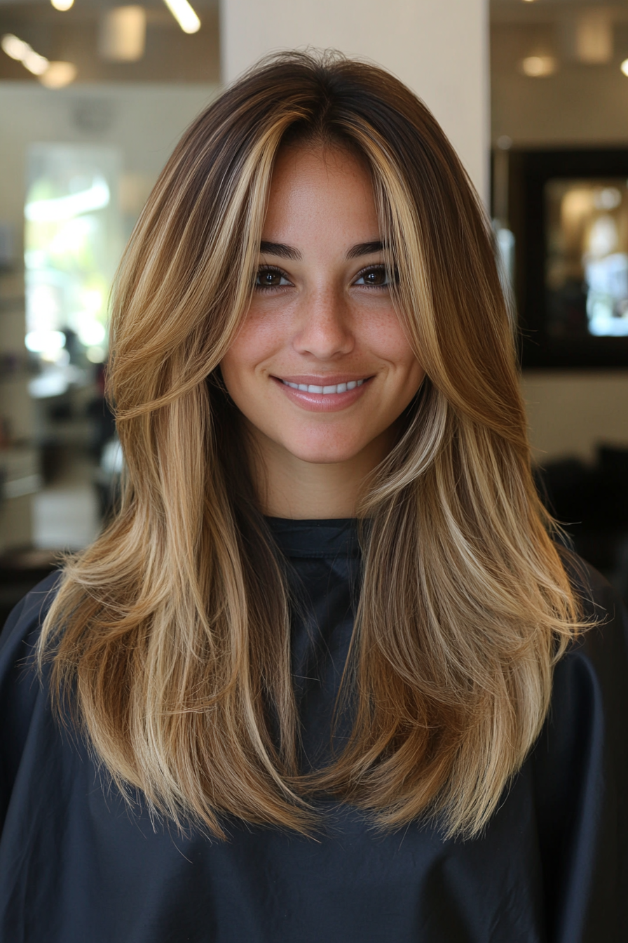 2. Curtain Layers in Dark Blonde (Spring Haircuts) - Spring Haircuts