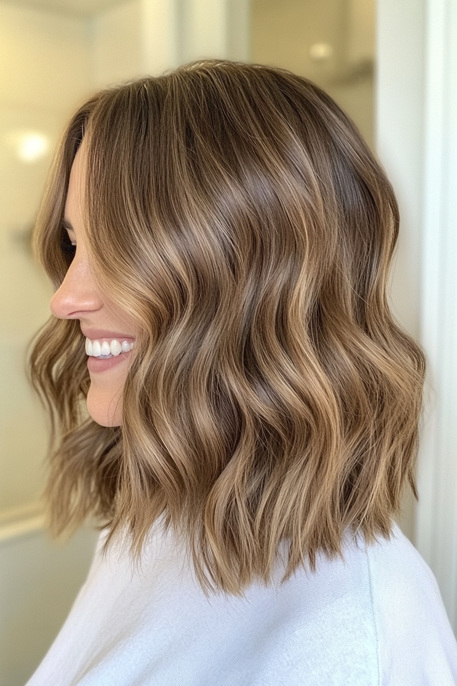 11. Wavy Collarbone Cut in Sandy Brown (Spring Haircuts) - Spring Haircuts