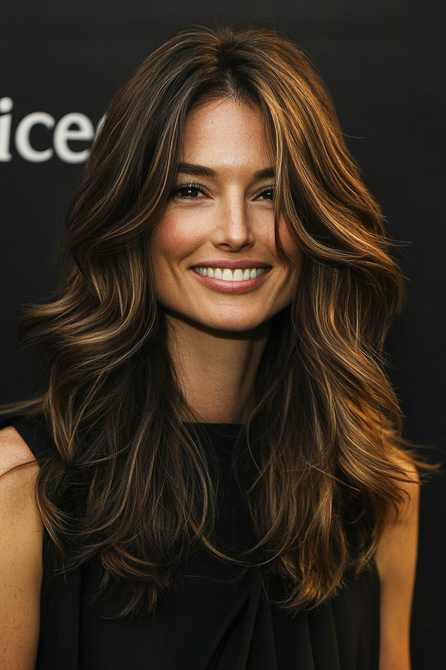 19. Sliced Layers in Sunlit Brunette (Spring Haircuts) - Spring Haircuts