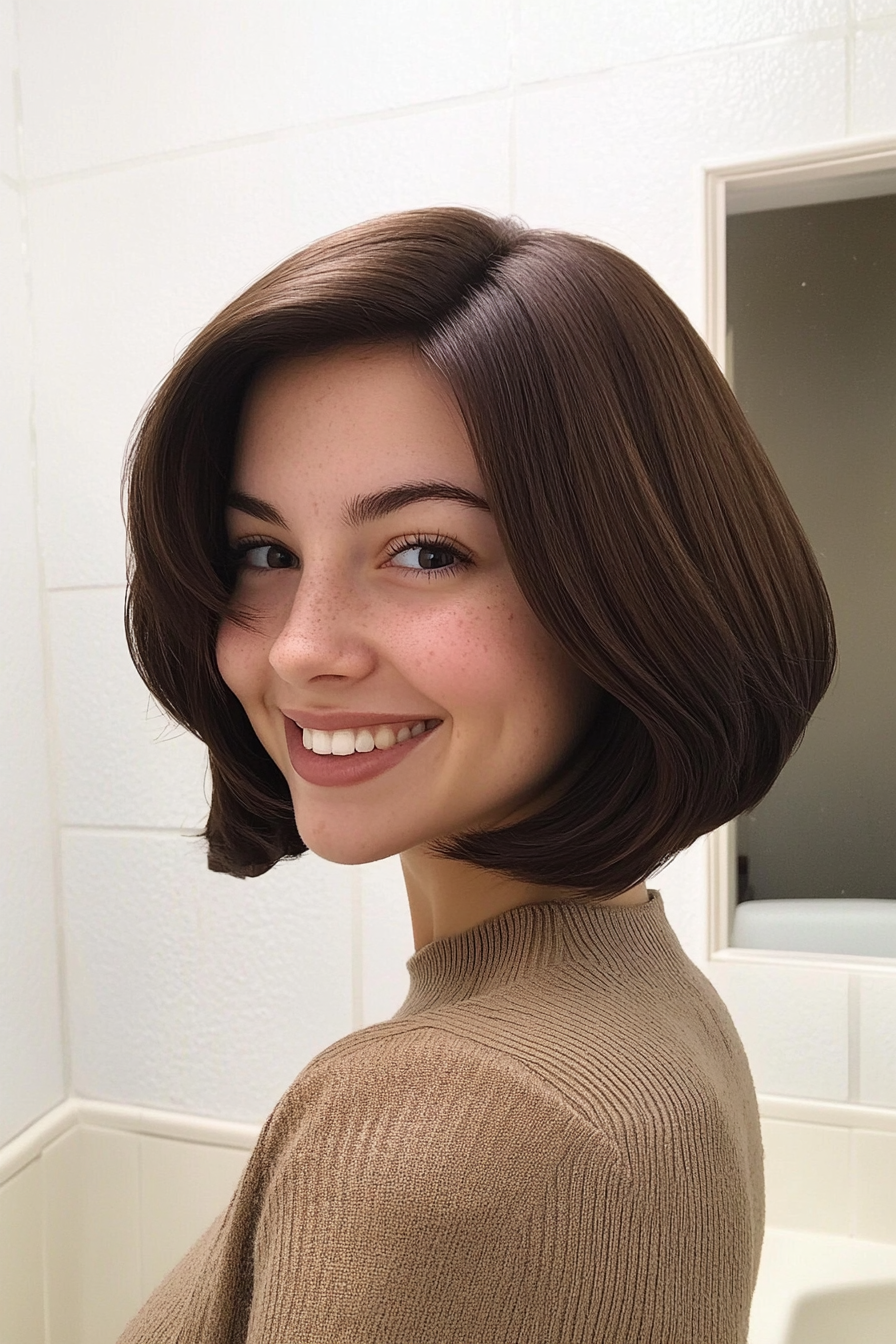 12. Retro Pageboy in Dark Chocolate Brown (70S Haircuts For Women) - 70S Haircuts For Women