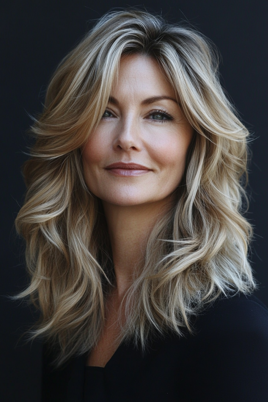 9. Textured Collarbone Cut with Sandy Blonde (Hairstyles For Women Over 40 With Fine Hair) - Hairstyles For Women Over 40 With Fine Hair