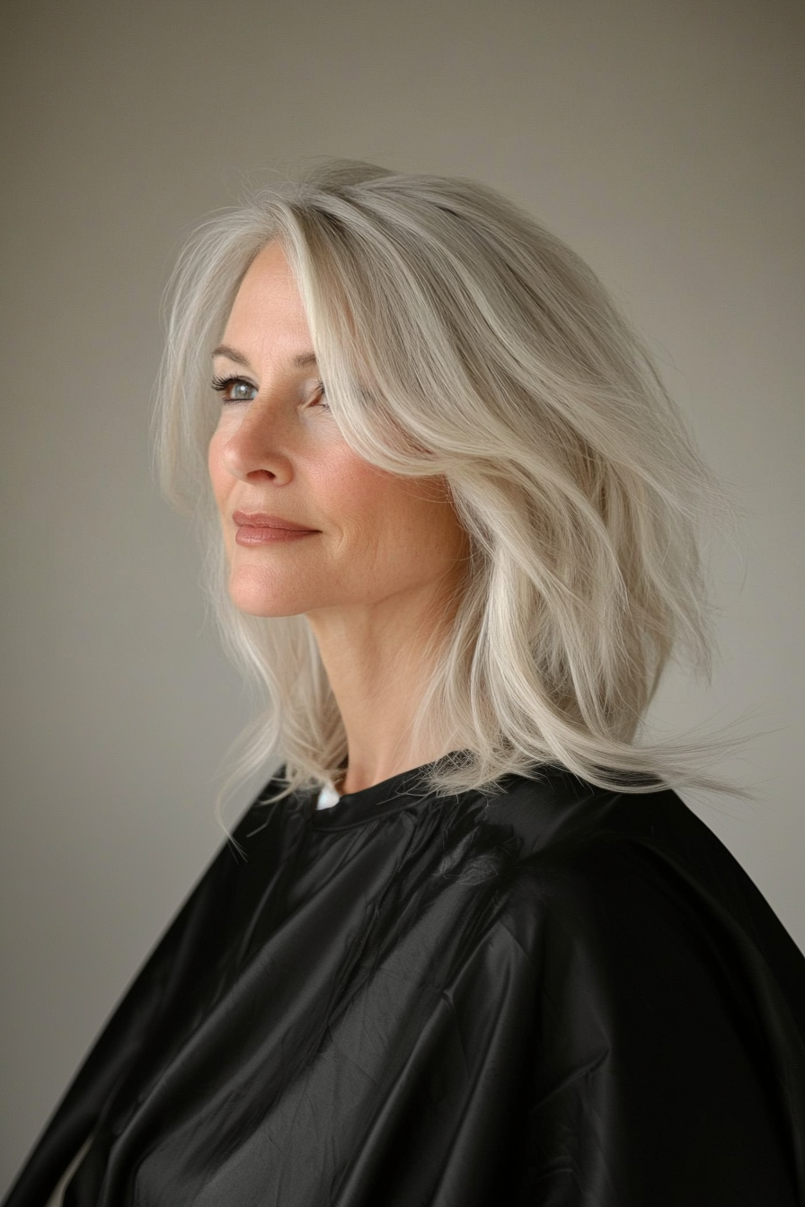 20. Long Bob with Mushroom Blonde (Hairstyles For Women Over 40 With Fine Hair) - Hairstyles For Women Over 40 With Fine Hair