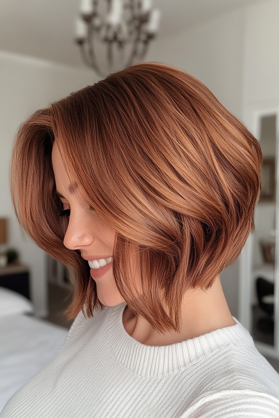 25. Subtle Graduated Bob in Medium Cinnamon Brown (Formal Bob Hairstyles) - Formal Bob Hairstyles