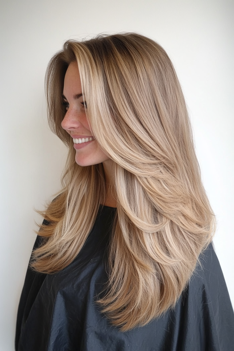 13. Subtle Layers with Sandy Blonde Undertones (Long Haircuts For Thick Hair) - Long Haircuts For Thick Hair