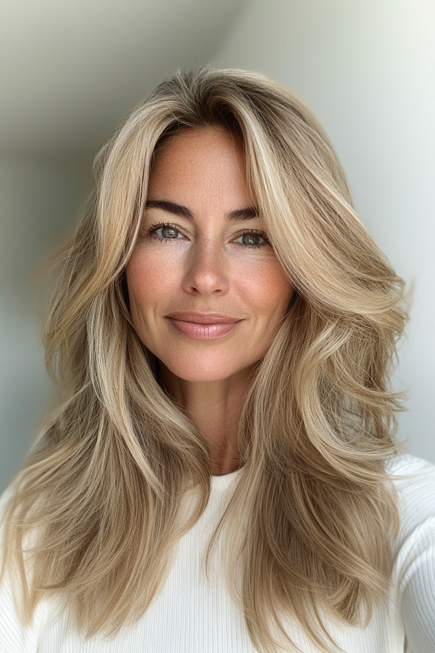 14. Soft Tousled Layers in Light Golden Blonde (Modern Hairstyles For Women Over 50) - Modern Hairstyles For Women Over 50