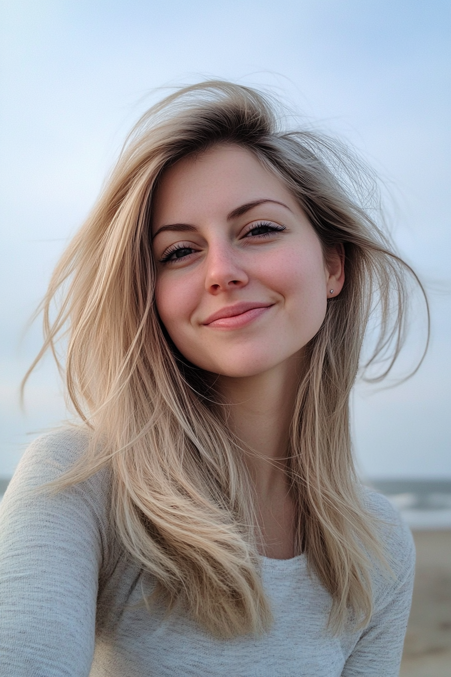 15. Seashell Cut – Light Ash Blonde (Beach Hairstyles) - Beach Hairstyles