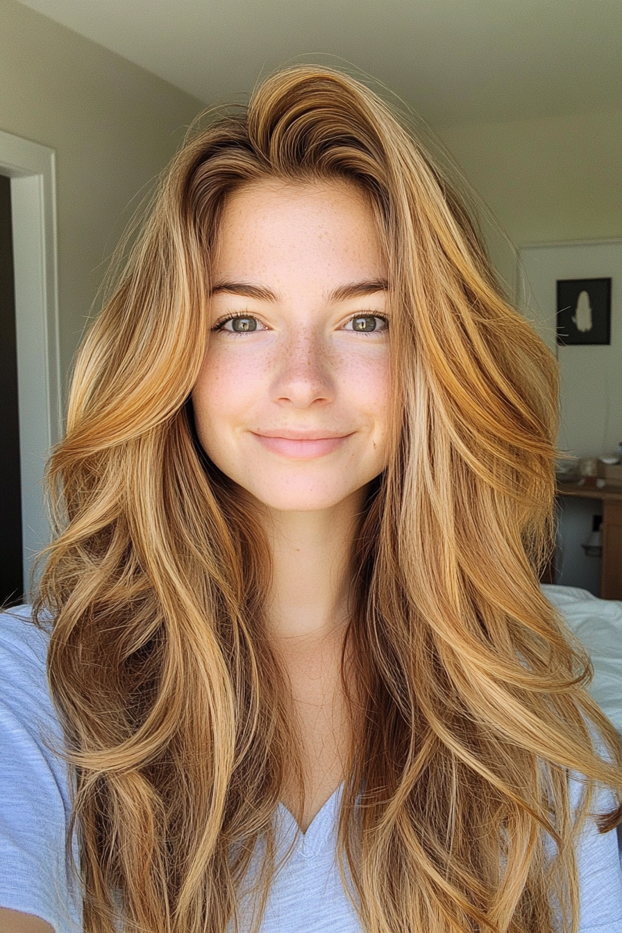 26. Coastal Breeze Layers – Light Golden Brown (Beach Hairstyles) - Beach Hairstyles