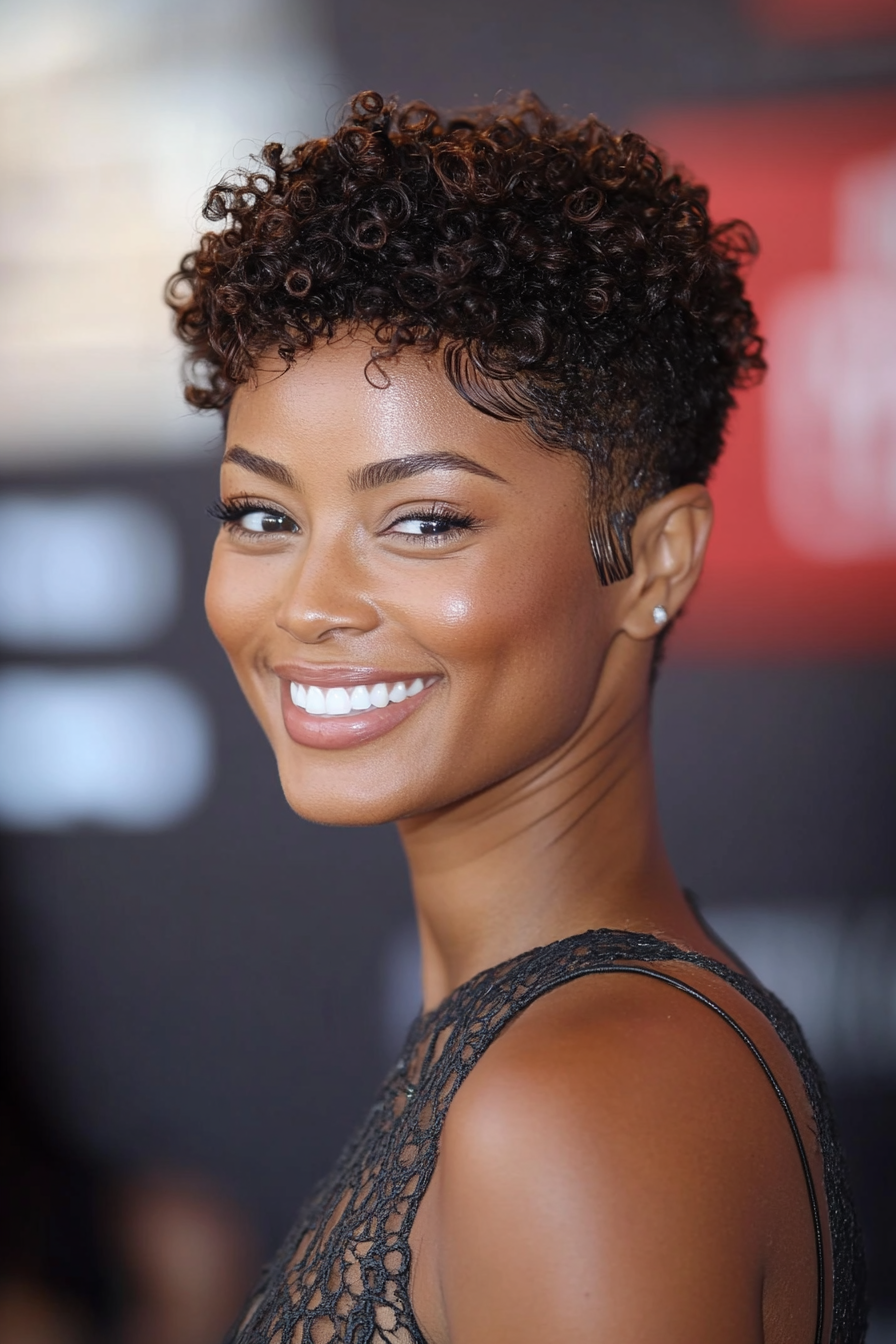 23. Short Coily Cut in Ash Brown (Short Hairstyles For Black Women) - Short Hairstyles For Black Women