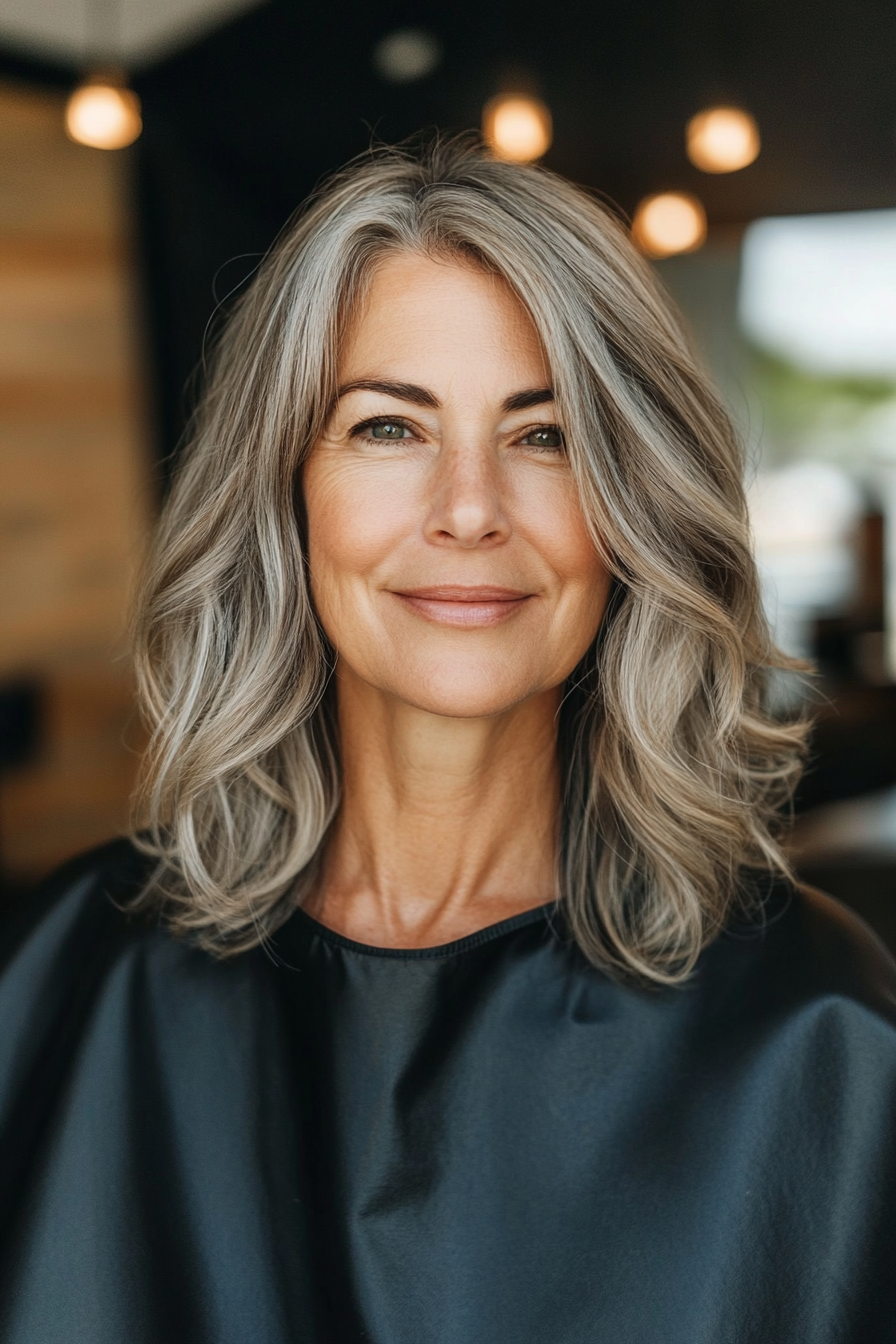 4. Wavy Collarbone Cut in Dark Ash Blonde (Haircuts For Women Over 40) - Haircuts For Women Over 40