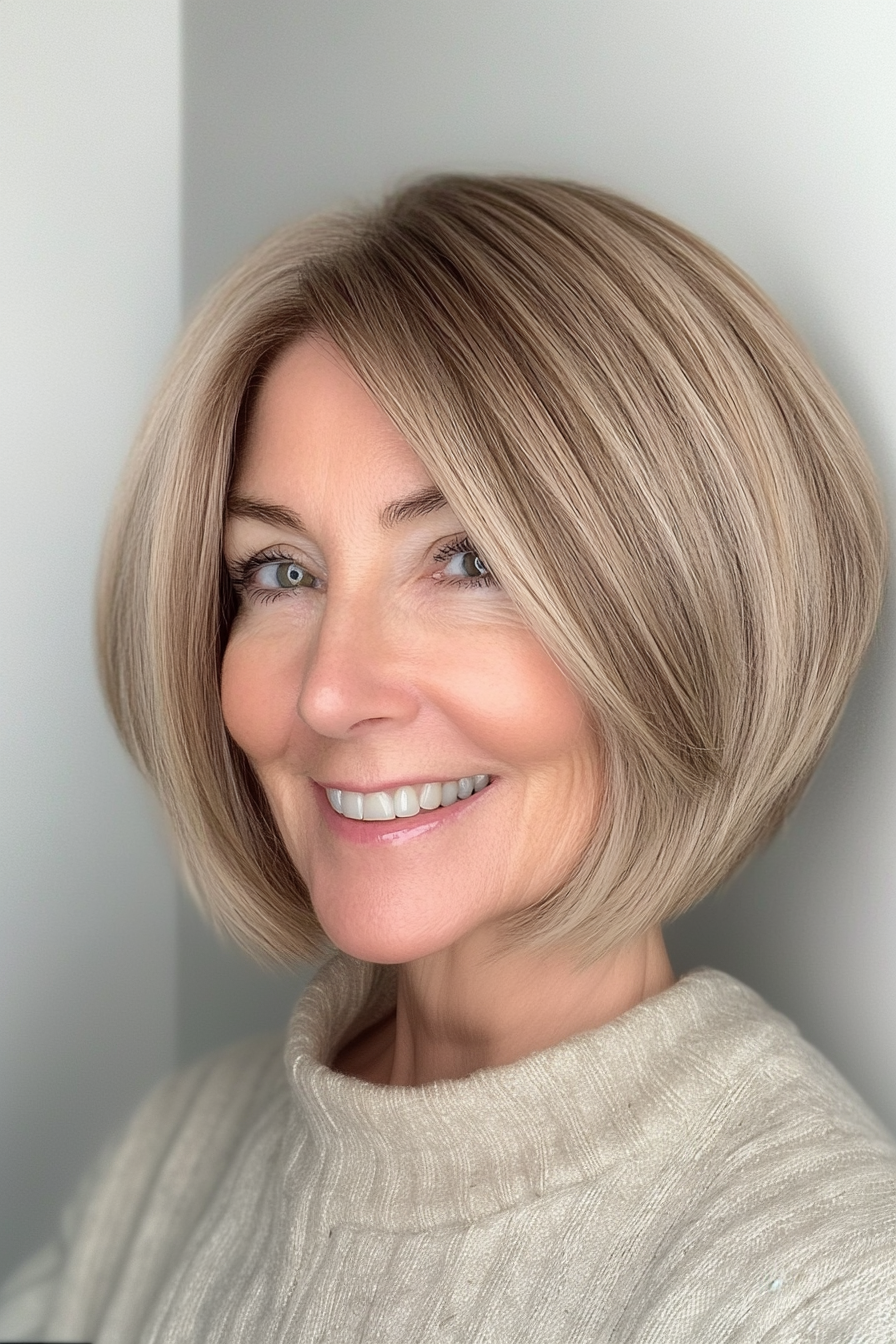 22. Blended Pixie-Bob in Soft Beige Blonde (Best Haircuts For Women Over 60) - Best Haircuts For Women Over 60