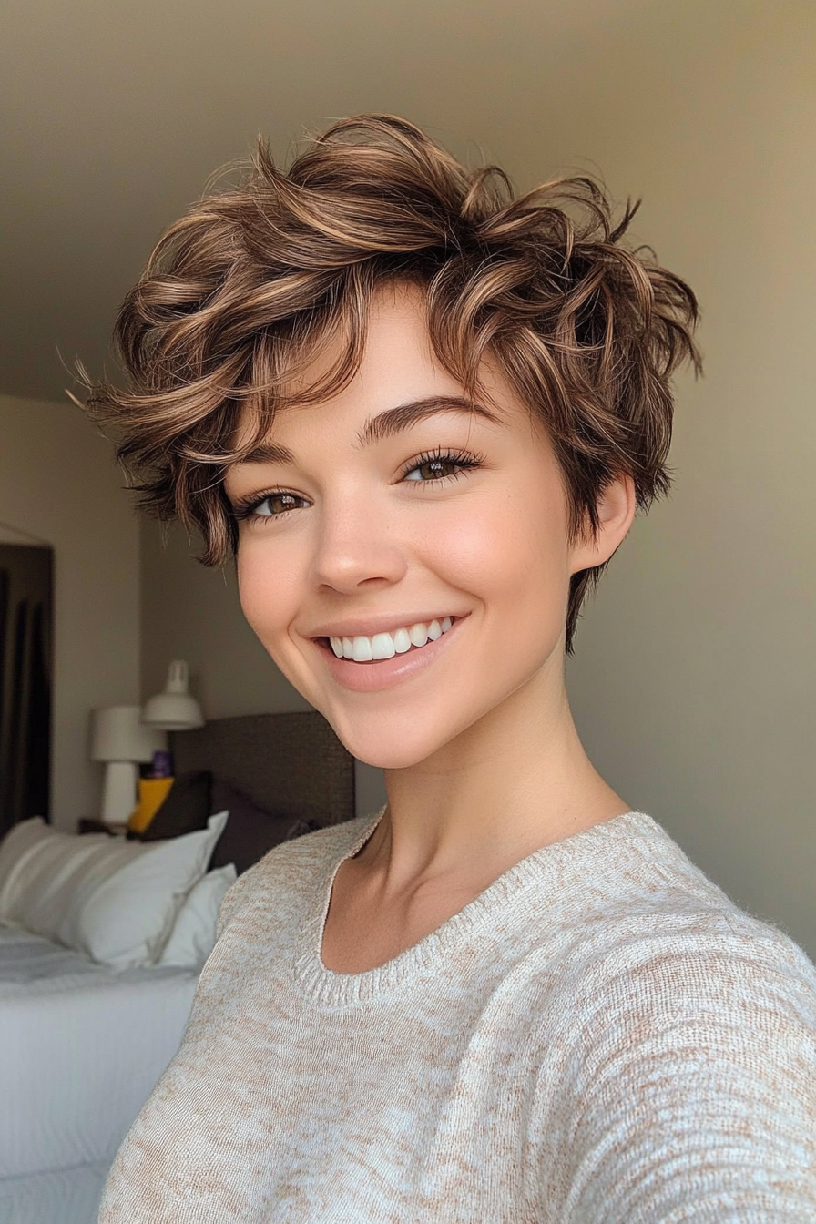 5. Wavy Pixie in Light Ash Brown (Short Pixie Haircuts) - Short Pixie Haircuts
