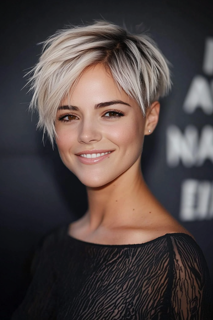 20. Edgy Pixie in Ash Blonde (Short Pixie Haircuts) - Short Pixie Haircuts